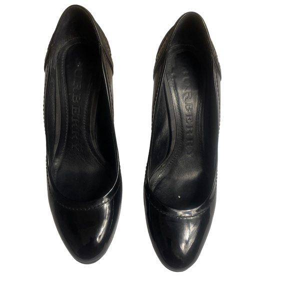 Burberry 36 Black Pumps 3”‎ Heel Smoked Check Praver 8.5 Pump - Picture 2 of 9